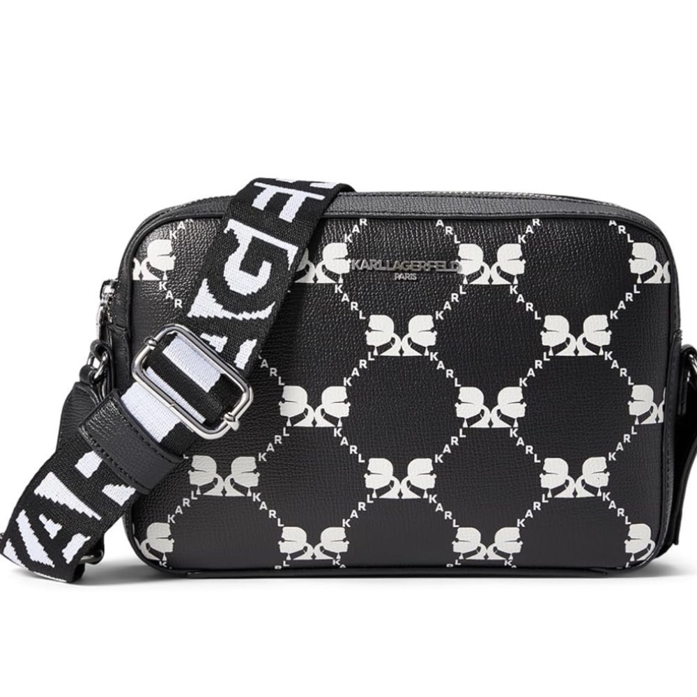 MEW! Karl Lagerfeld Black signature Crossbody Bag